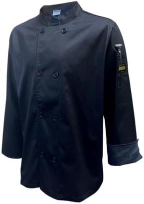 CJ304BKL Chef Regalia メンズ フレンチカフス シェフジャック、テーパード、長袖、ラージ、65/35 ポリ/コッ