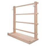 Ideal: adecuado para aficionados y profesionales, el organizador de portacarretes admite el uso diario como estante para hilo de coser o organizador de carretes de tejido, manteniendo los suministros ordenados y listos, estante de exhibición de cintas, estante de bobinas