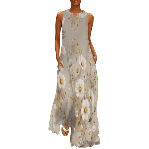 Robe grande taille sans manches col en V pour un confort d'été optimal