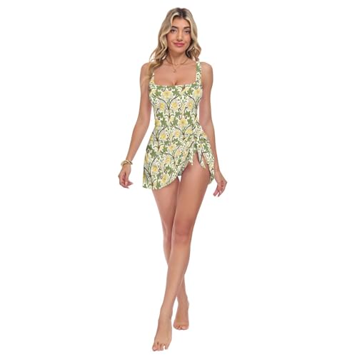 Maillot de bain col carré imprimé William Morris pour vos séances de piscine