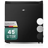 HEINRICHS Getränkekühlschrank 45L klein kompakt leise: 39db mit Kühlfach Mini-Bar; Tisch-Kühlschrank; Mini Kühlschrank mit separatem Kühlfach; geeignet für Büro Camping Garten Outdoor (Schwarz)