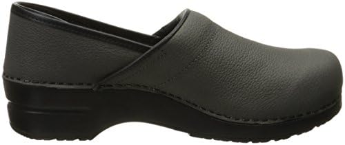 Sanita Pro Textured Oiled Professional Clogs for Women - Arch Support, Durable, Closed-Back Slip-On Shoes - Grey, Women 10.5-11 | Image 5
