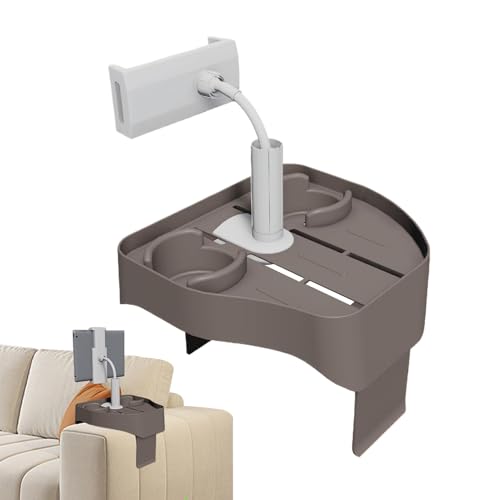 Mesa de bañera de hidromasaje mesa mesa de bañera | Bandeja de mesa auxiliar de bañera - Estante de carrito de almacenamiento de spa con 2 portatazas para un espesor de pared de bañera por encima de 5