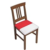 GaxfjRu Elastische Stuhlhussen-Set, Motiv: indonesische Flagge, Restaurant- und Bürostuhl, Schutzkissen (2 Stück, 4 Stück, 6 Stück)