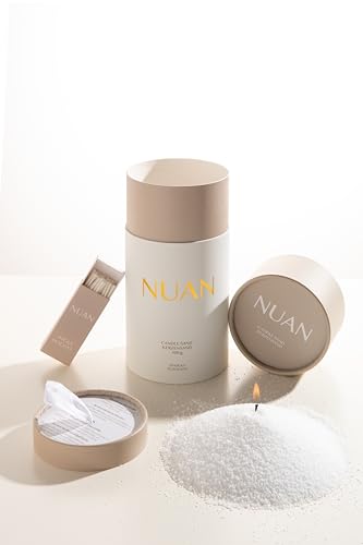 NUAN - Sabbia per candela con stoppino, candela profumata, oceano, regalo fresco, decorazione per piante naturali, 500 g, 30 stoppini, candele di perle vegane, candela rinnovabile