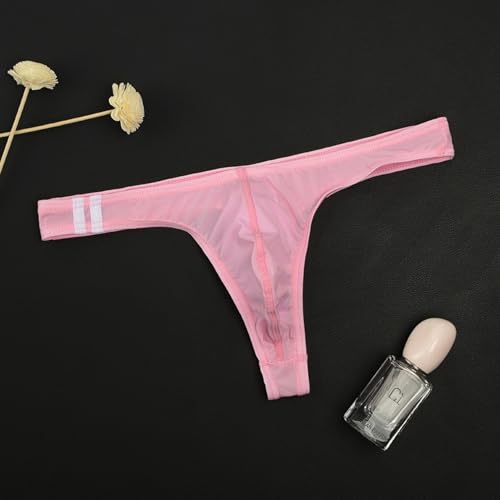 Men's Sheer Thong Underwear Sexy Low-Rise Comfortable Soft with U-Pouch Breathable Briefs2