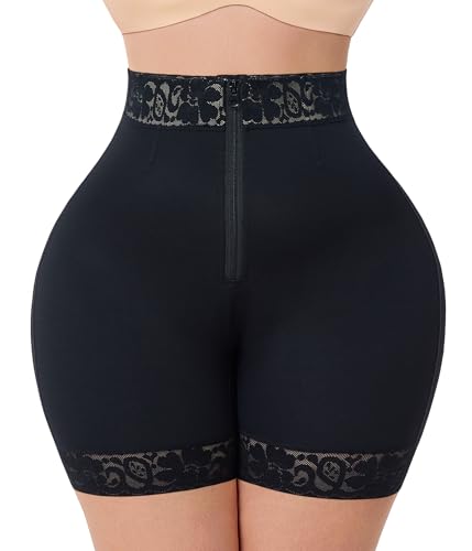 MERYOSZ Tummy Control Panties Butt Lifting Shapewear Shorts for Women Zipper Body Shaper Shorts Thigh Slimmer Underwear