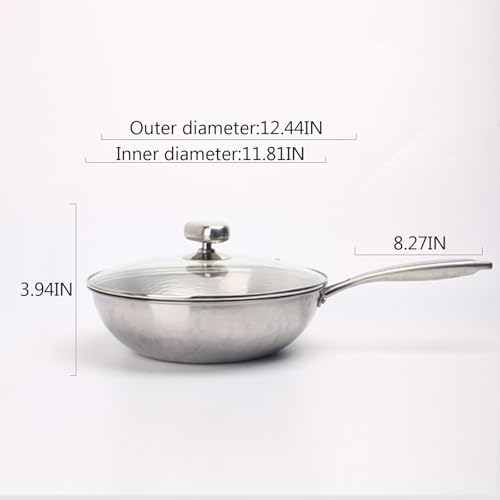 Wok de Titanio Martillado 11.81 Pulgadas con Tapa miniatura 6