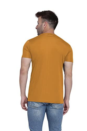 Image of TQH Men Dri Fit Polyester Half Sleeve Round Neck Multicolor t Shirts - Combo Set of 2