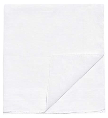 Thomas Ferguson Gentlemen's Linen Corded Handkerchief - Rolled Hem - BH171 Pack of 3