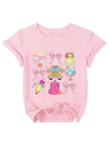 Image of Kindergarten Shirt for Girls First Day of Preschool Shirt Back to School T Shirt Summer Short Sleeve 3-7 Years