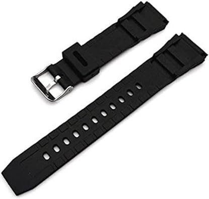Black Silicone Replacement Watch Strap, Waterproof Wrist Watch Band with Buckle Practical Design Watch Bands Smartwatches Quick Release Leather Strap 18mm
