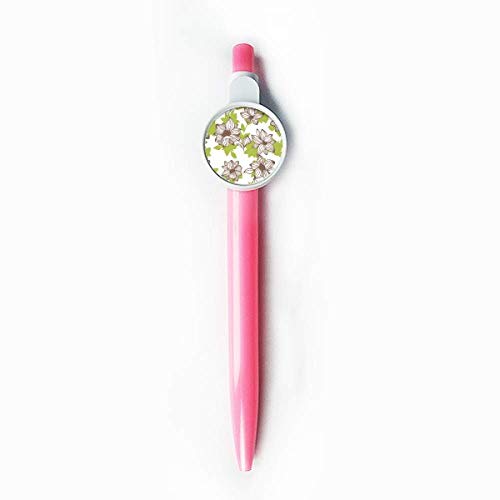 Stylo à bille rétractable fleur marron clair à offrir pour la rentrée
