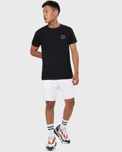Image of Bewakoof Men's Typography Regular Fit Half Sleeve Round Neck Pure Cotton T-Shirt