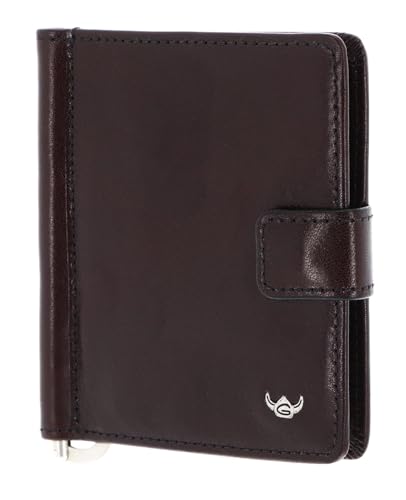 Clip-Scheintasche Colorado Bordeaux Golden Head avec protection RFID pour cartes