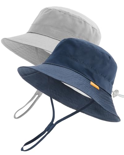 Image of FURTALK Baby Sun Hat Toddler Boys Girls Bucket Hat for Kids 0-5 Years UPF 50+ Sun Protective Child Summer Beach Hats