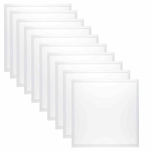 CLAR HYBEC - Panel LED 60x60 cm 40W, Focos Interior, Placas Desmontables Para Falso Techo, Driver Incluido, Luz Fría 6000ºK (Pack 5)