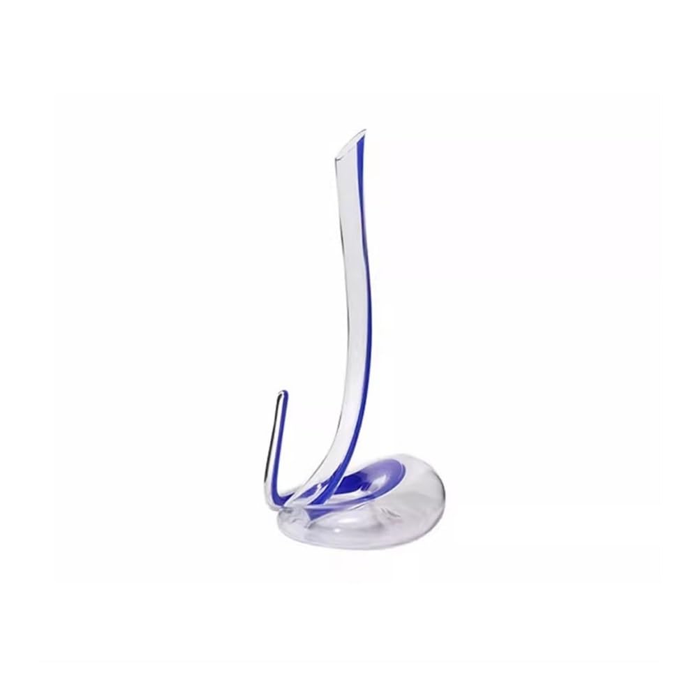 Dekanter-Set Handgefertigte, kreative, bleifreie Kristall-Weinkühler in Schlangenform, Premium-Glas, Rotweingläser, Heimgebrauch, schneller Aufwacheffekt(Blue)