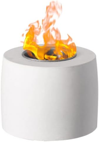 Tabletop Fire Pit Bowl - Table Top Portable Rubbing Alcohol Fireplace Indoor Outdoor Decor Long Time Burning Smokeless Odorless Two Stainless Steel Burners & Stylish Extinguisher Included, 6X12
