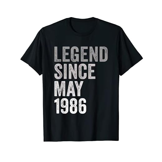 Leyenda Desde Mayo de 1986 Año de Cumpleaños Camiseta