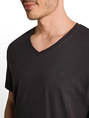 TOM TAILOR Herren Basic T-Shirt mit V-Ausschnitt – Ansicht 5