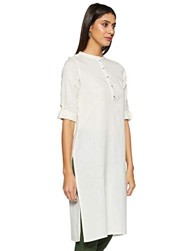 Image of W for Woman Women's Cotton Straight Fit Straight Kurta