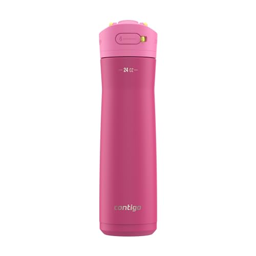 Image of Contigo Ashland Chill 2.0 Stainless Steel Water Bottle with AUTOSPOUT Lid, 24 oz, Wildberry