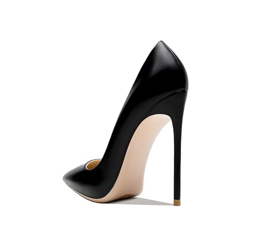Image of Women's Pointed Toe Shallow Stiletto Heels 4.7 Inch Pumps Wedding Party Banquet Shoes