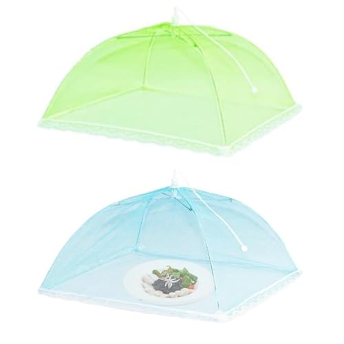 JJiaoLinin Cubierta Protectora Alimentos Fresca, 2PCS Campanas Plegables para Comida, Protección contra Moscas, para Comida, Fruta, Exteriores Fiestas, Barbacoa, Picnic