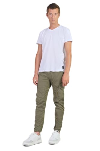 Pantalon cargo Alban Le Temps des Cerises kaki mode homme
