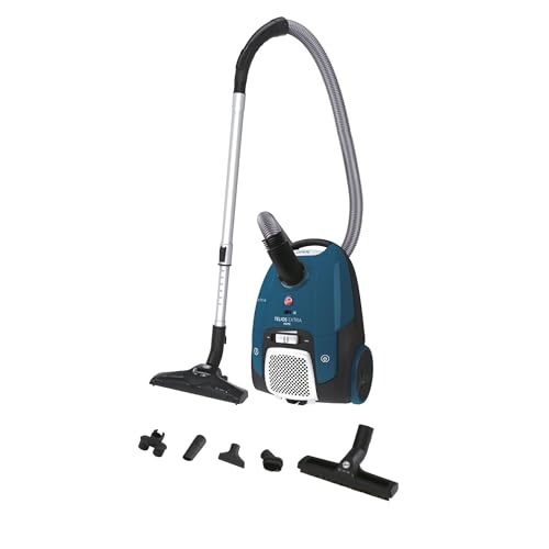 Hoover Silencieux Telios Extra Aspirateur avec Sac Traineau Compact et Puisant TXL10HM, 69DB, Capacité XL 3,5L, 2 Brosses Universelle & Spéciale Parquet, Filtre EPA 12, Accessoires