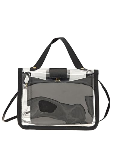 Women's Transparent PVC Shoulder Handbag Chain Crossbody Bags Clutch Purses Casual Bag3