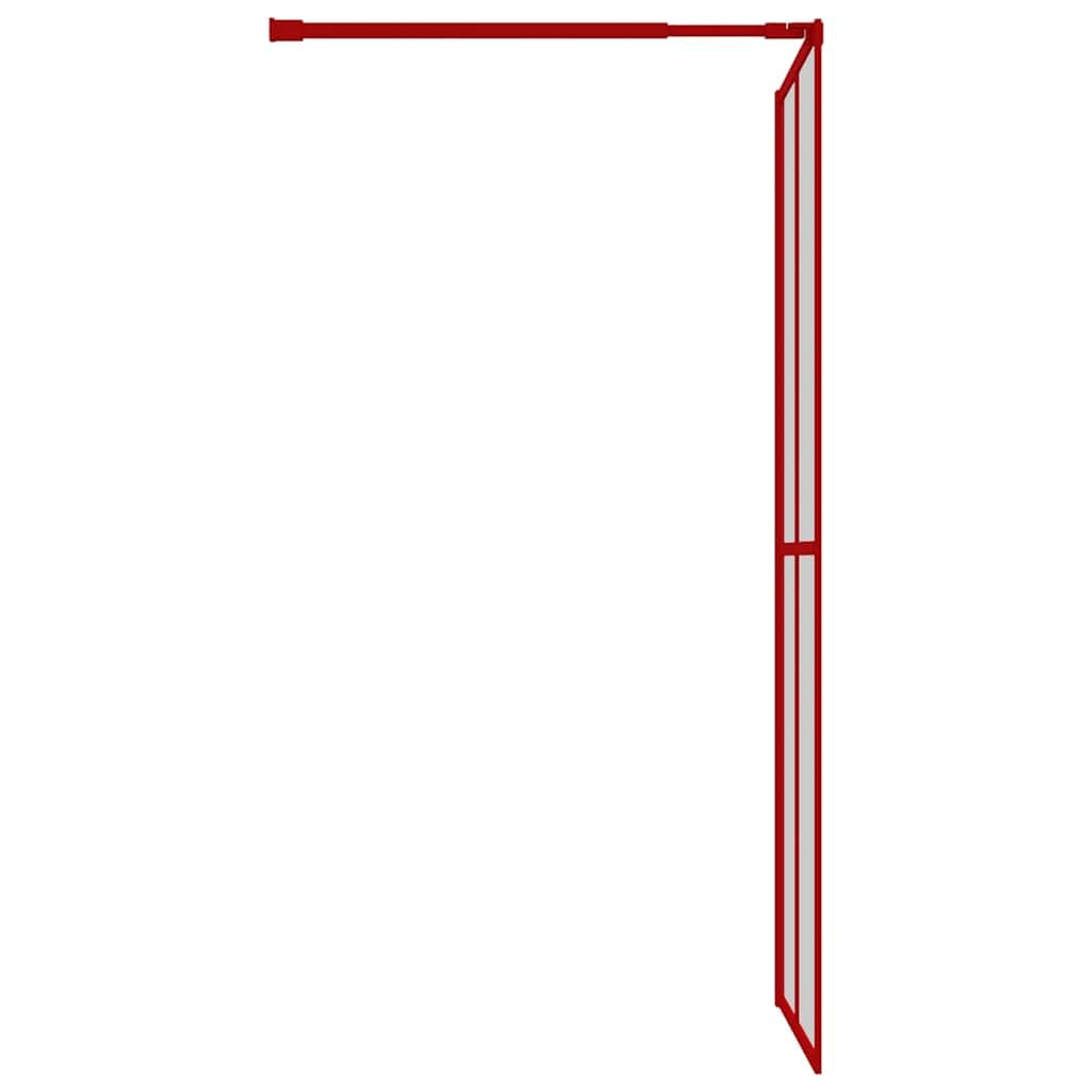 Mangloder - Parete doccia a pavimento, in vetro trasparente ESG, 100 x 195 cm, resistente agli spruzzi, regolabile, facile da pulire, include profilo, asta di supporto, istruzioni di montaggio (lingua