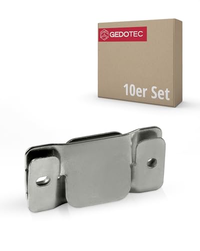 Gedotec Möbelverbinder Sofa Bettverbinder TYP A Couch-Verbinder zum Schrauben | Metall verzinkt | Einhänge-Verbinder Beschlag für Betten, Polster-Möbel - Tische | 10 Set - Holzverbinder Set universell