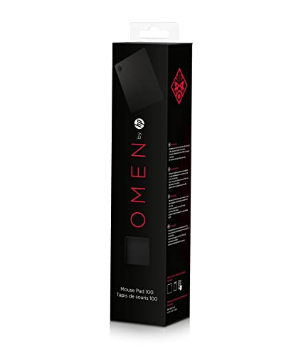 100 Omen Mouse Pad, Superficie Liscia e Antiscivolo, Tappetino in Tela, Base Gommata per Alta Stabilità, Dimensione 36 x 30 x 0.4 cm, Nero - Mousepad - Immagine 6