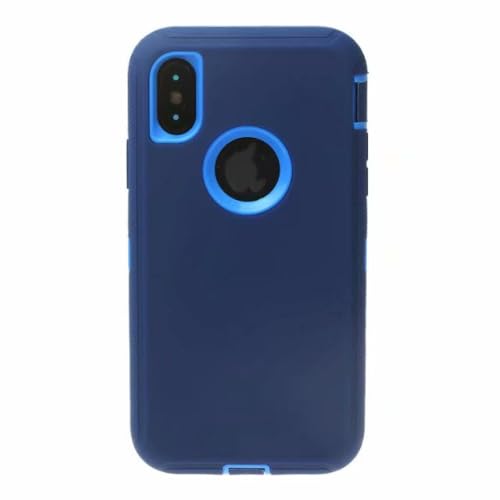 Coque defender iPhone 15 Pro Max bleu foncé avec grip antidérapant
