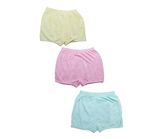Image of White Sleeveless Vest /Baniyan and Cotton Multicolored Bloomers for Boys Pack of 6