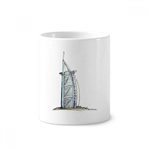 Coupe en céramique porte-brosse à dents Dubaï pot à crayons blanc 350ml
