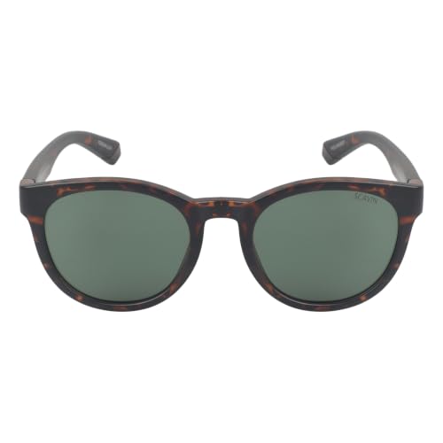 Image of Fueel Polarized Round Sunglasses for Men & Women | UV Protected Retro Half Frame Sunglasses | Lightweight Stylish Black Frame