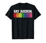 Mens Gay Agenda T-Shirt Pride Love LGBT Tee T-Shirt
