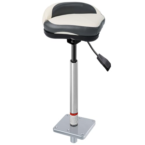 Bass Boat Casting Seat with Pedestal Pole Base Mount for Bass Pro Casting