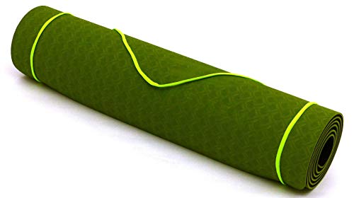 Fitem  Esterilla de gimnasia y yoga de TPE  Eco Natura  Reversible, antideslizante y respetuosa con el medio ambiente  183 x 61 x 0,6 cm