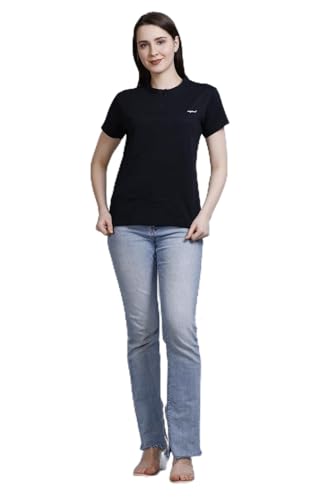 Image of CUPID Women Comfortable Cotton Round Neck Half Sleeve Casual T-Shirt, Sleep, Night, Yoga, Daily Gym n Lounge Wear Short Tee /Top for Girls