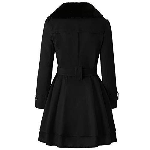 Listha Womens Fashion Coat Faux Wool Warm Slim Jacket Thick-Parka Overcoat Long Winter Outwear #TOP1