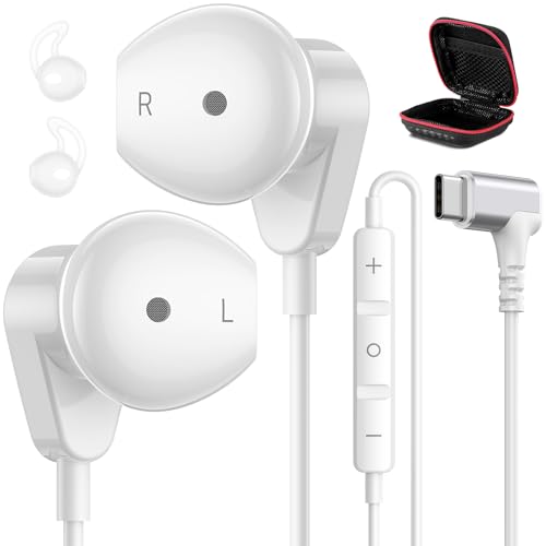APETOO USB C �w�b�h�t�H�� iPhone 17 Pro Max 16 15 iPad�p ���C�g�A���O�� USB-C �L���C���z�� �}�C�N�t�� �{�����[���R���g���[�� HiFi �X�e���I Type C �C���z�� Galaxy S25/S24/S2