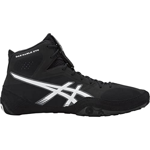 ASICS Men's Mens Dan Gable Evo Athletic Shoe, Black/White/Carbon, 9.5 Medium US