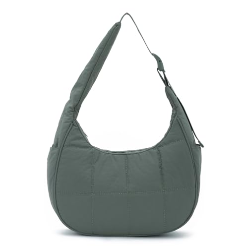 Sac à bandoulière Puffer Crescent au design matelassé géométrique chic