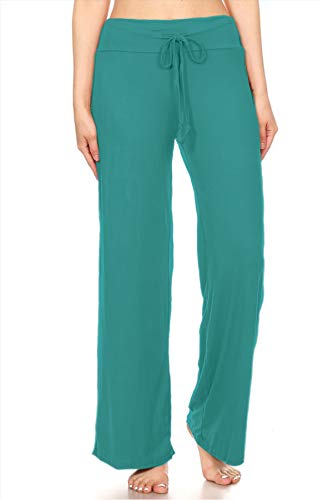 Image of Leggings Depot Women's Wide Leg Drawstring Pajama Pants for Lounge, Sleep
