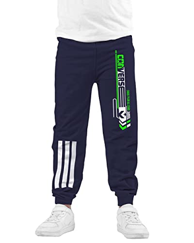 Image of KYDA KIDS Boys 100% Cotton Track Pants | Premium Printed Soft Single Jersey Fabric | Elastic Waist Loose Fit Summer Full Length with Rib Hem (Pack of 2)