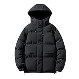 Hombres genéricos chaqueta caliente chaqueta chaqueta para hombre chaqueta abajo chaquetas con capucha cierre básico chaqueta de nieve chaqueta de espesor medio hombre Color sólido invierno chaqueta